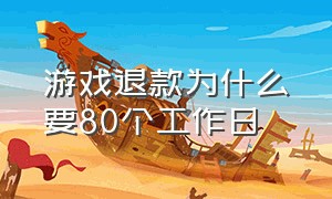 游戏退款为什么要80个工作日