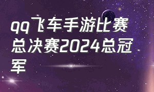 qq飞车手游比赛总决赛2024总冠军