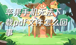 苹果手机无法下载pdf文件怎么回事