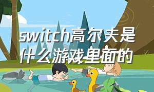 switch高尔夫是什么游戏里面的