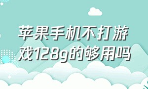 苹果手机不打游戏128g的够用吗