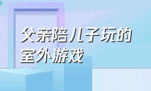 父亲陪儿子玩的室外游戏