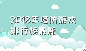 2018年塔防游戏排行榜最新