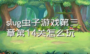 slug虫子游戏第三章第14关怎么玩