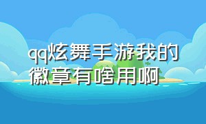 qq炫舞手游我的徽章有啥用啊