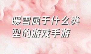 暖雪属于什么类型的游戏手游