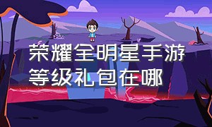 荣耀全明星手游等级礼包在哪