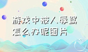 游戏中被人辱骂怎么办呢图片