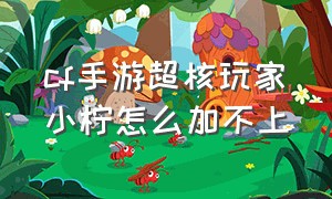 cf手游超核玩家小柠怎么加不上