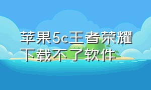 苹果5c王者荣耀下载不了软件