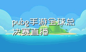 pubg手游全球总决赛直播