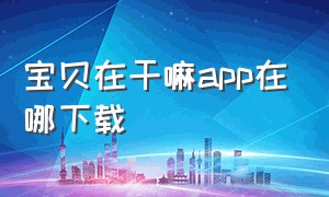 宝贝在干嘛app在哪下载