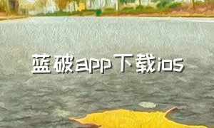 蓝破app下载ios