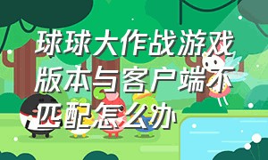 球球大作战游戏版本与客户端不匹配怎么办