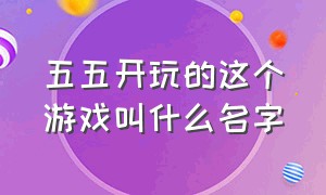 五五开玩的这个游戏叫什么名字