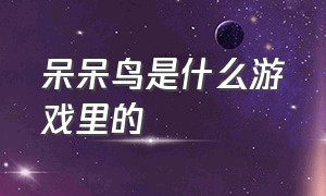 呆呆鸟是什么游戏里的