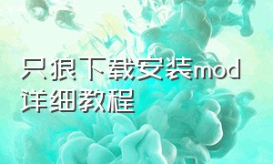 只狼下载安装mod详细教程