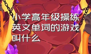 小学高年级操练英文单词的游戏叫什么