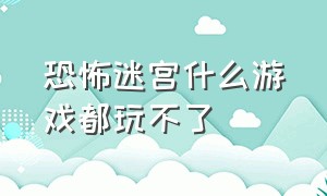 恐怖迷宫什么游戏都玩不了