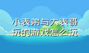 小表弟与大表哥玩的游戏怎么玩