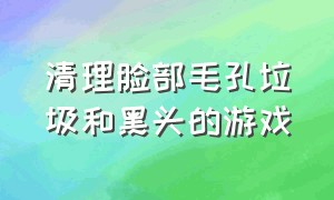 清理脸部毛孔垃圾和黑头的游戏