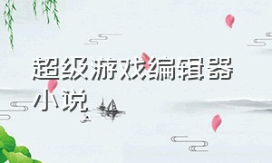 超级游戏编辑器 小说