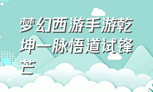 梦幻西游手游乾坤一脉悟道试锋芒