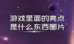 游戏里面的亮点是什么东西图片