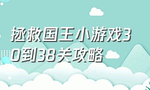 拯救国王小游戏30到38关攻略