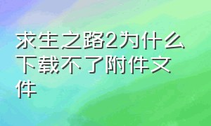 求生之路2为什么下载不了附件文件