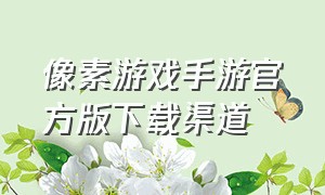 像素游戏手游官方版下载渠道