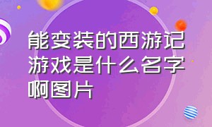 能变装的西游记游戏是什么名字啊图片