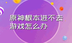 原神根本进不去游戏怎么办