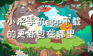 小米手机app下载的更新包在哪里