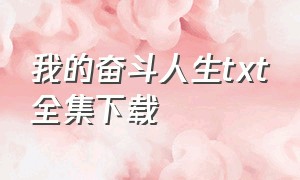 我的奋斗人生txt全集下载