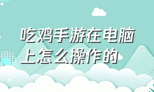 吃鸡手游在电脑上怎么操作的