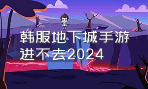 韩服地下城手游进不去2024