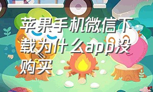 苹果手机微信下载为什么app没购买