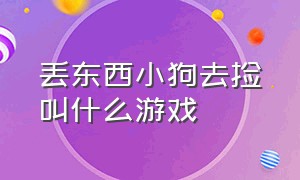 丢东西小狗去捡叫什么游戏