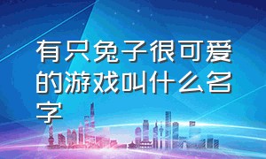 有只兔子很可爱的游戏叫什么名字