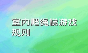 室内爬绳梯游戏规则