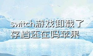 switch游戏卸载了存档还在吗苹果