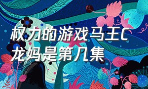 权力的游戏马王C龙妈是第几集