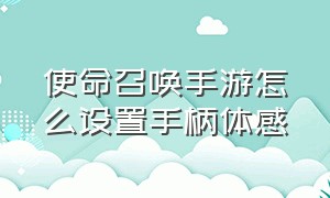 使命召唤手游怎么设置手柄体感