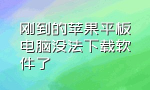 刚到的苹果平板电脑没法下载软件了