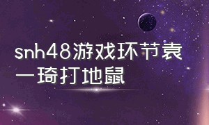 snh48游戏环节袁一琦打地鼠