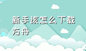 新手该怎么下载方舟