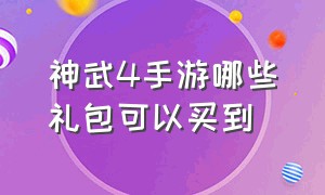 神武4手游哪些礼包可以买到