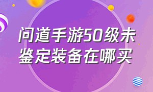 问道手游50级未鉴定装备在哪买