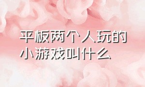 平板两个人玩的小游戏叫什么